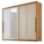 Guarda Roupas Casal 2 Portas de Correr com Espelho 100% MDF 6 Gavetas Firenze