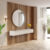 Aparador Suspenso Para Hall de Entrada 2 Gavetas 1,35m Aspen Off White EDN