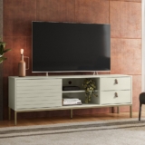 Rack Industrial para TV até 65 Polegadas MDF 162cm Industrial Dior Off White