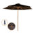 Ombrelone Guarda Sol Central De Madeira 2 Metros Preto Importway Ideal Para Jardim Piscina E Praia