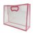 Sacola Transparente Fosca Horizontal Pvc Alça Plana Rosa Claro – 22x30x9cm – 1 unidade – 1 unidade – Cromus – Rizzo