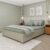 Cama Casal em MDP 193cm X 144cm Mônaco   Off White
