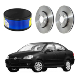 Disco Freio Dianteiro Hipper Polo Sedan 1.6 2008 A 2012