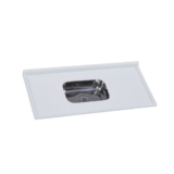 Pia de Cozinha em Mármore Sintético com Cuba em Aço Inox 120cmx55cm Aj Rorato Gelo