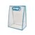 Sacola Transparente Fosca Pvc Alça Plana Azul Claro – 25x15x9cm – 10 unidades – 10 unidades – Cromus – Rizzo