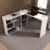 Escrivaninha Mesa Escritório 115,5x120cm em L 8 Nichos Montecello Yescasa Branco