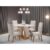 Mesa de Jantar Retangular Nubia com 4 Cadeiras Madeira Maciça Vegas Mel/Blonde/Marfim