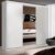 Guarda Roupa Casal Premium Rubi 205,9cm com Espelho 3 Portas 4 Gavetas Espresso Móveis       Branco