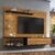 Painel para TV até 60 Polegadas 1 Porta 3 Prateleiras NT 1115 Freijó Trend/Preto TX