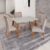 Conjunto Mesa Verona com 4 Cadeiras Madeira Maciça, Estofada e Bordada Liz Espresso Móveis