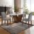 Conjunto Sala de Jantar Mesa 120x80cm Tampo Mdf com 4 Cadeiras Espanha Yescasa Chocolate/Grafite/Suede Cinza