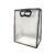 Sacola Transparente Fosca Pvc Alça Plana Preto – 25x15x9cm – 1 unidade – 1 unidade – Cromus – Rizzo