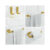 Kit Acessórios P/ Banheiro Dourado 5 Peças 2 Cabides