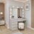 Penteadeira Camarim  100% MDF 184 X 136cm Anne Off White