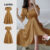 Lovito Vestido Elegante Plissado Com Zíper Marrom Para Primavera/verão Para Mulheres L154ED1063