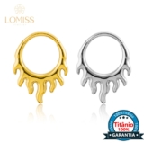 Piercing Nariz Orelha Argola Titânio Pvd Segmento Articulado Detalhe Fogo Septo Rook Conch