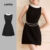 Lovito Vestido Elegante com Contraste de Colarinho Primavera/verão Vestido Preto e Branco para mulheres L154ED608