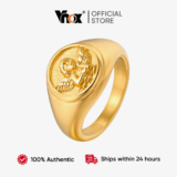 Vnox Ouro Cupido Anel Feminino Masculino Casal Meninas Aço Inoxidável Amor Robusto Amante Jóias Presente