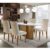 Conjunto Sala de Jantar Mesa Tampo Mdf Irlanda 4 Cadeiras Dublin Veludo Creme/Off White/Imbuia