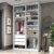 Closet Solteiro 100% MDF BP 139,5cm 3 Gavetas Sion Branco