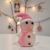 Enfeite Decorativo de Natal com Luz – Boneco de Neve com Cachecol – Rosa – 18cm – 1 unidade – Rizzo
