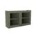 Armário Aéreo 120cm 2 Portas com Vidro Moldurado Cozinha Sevilha Verde