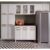 Cozinha de Aço Compacta com Vidro 4 Peças Diamante Telasul Branco