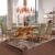 Conjunto Sala de Jantar Genova Tampo Vidro/mdf com 6 Cadeiras Genova Smart Plus Cinamomo/Off White/Areia