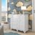 Cômoda Infantil 1 Porta 4 Gavetas 100% MDF Mimo Branco Brilho