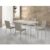 Conjunto Sala de Jantar Mesa Iza New Tampo MDF/Vidro 6 Cadeiras Natani New Cromado/Bege/Off White