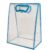 Sacola Transparente Fosca Pvc Alça Plana Azul Claro – 40x30x12cm – 1 unidade – 1 unidade – Cromus – Rizzo