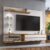 Painel para TV até 60 Polegadas 1 Porta 3 Prateleiras NT 1115 Off White/Freijó Trend