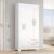 Guarda-roupa Nt6010 com 4 Portas e 2 Gavetas Rosa/Branco