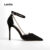 Lovito Elegante fivela de strass simples avançado salto agulha pontiagudo para mulheres LFA62310