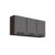 Armário Aéreo Cozinha Modulado Estilo 7008 c/ 3 Portas 120cm Cinza/Grafite – Bertolini