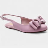 Sapatilha Slingback Molekinha Laço Strass Infantil – Rosa