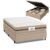 Cama Box Baú Casal Colchão Molas Flora Bege 138x188x61cm