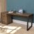 Escrivaninha Mesa Escritório Diretor com Gaveteiro 190cm Frame Office Carvalho/Munique