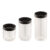 Kit 3 Potes Organizadores Conecta UZ Utilidades: 600ml, 900ml e 1,2 Litros (Tampa Preta)