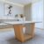 Mesa de Jantar Retangular 6 Lugares 160cm Tampo MFD Apogeu   Amêndoa Clean/Off White