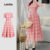 (NEW) Lovito Vestido Casual com Botões para Primavera/verão para Mulheres L154ED376