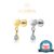 Piercing Labret Orelha Titânio Pvd Coração Pingente Gota Zircônia Cravejado Para Tragus Conch Helix Daith Labret Lateral