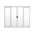 Janela de Alumínio de Correr 100x150cm 4 Folhas Hale Esquadrias Branco