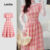 Lovito Vestido Casual com Botões para Primavera/verão para Mulheres L154ED376