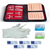 Kit Com Simulador De Sutura Treino Com Pinça Pinca Veterinaria