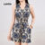 Lovito Macacão Boho com Amarra Na Frente para Primavera/verão para mulheres L138ED123