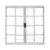 Janela de Aço de Correr 100x120cm 4 Folhas com Grade Minas Sul Mgm 100cm x 120cm