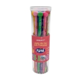 Lápis de Cor Triangular com Pompom Fini – Pote C/12 Unidades Leo&Leo Leonora – 10584