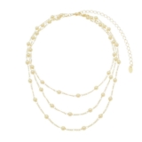 CHOKER PIUKA LOREN 3 VOLTAS PÉROLAS FOLHEADO A OURO 18K