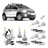 Lampada Leds Farol Alto Baixo Milha E Aux Cross Fox + Brinde